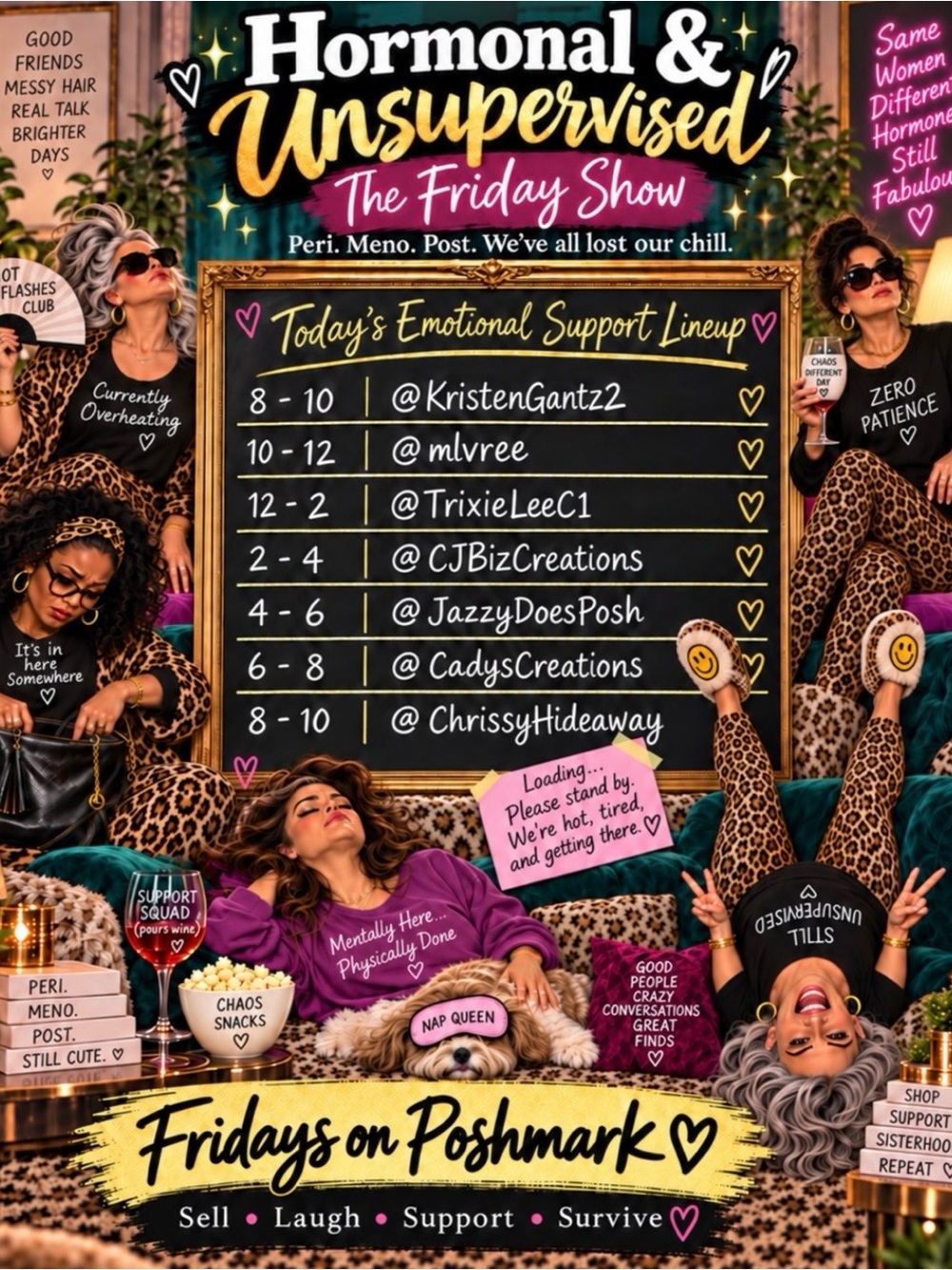Hormonal & Unsupervised The Friday Show Poster - Purple
